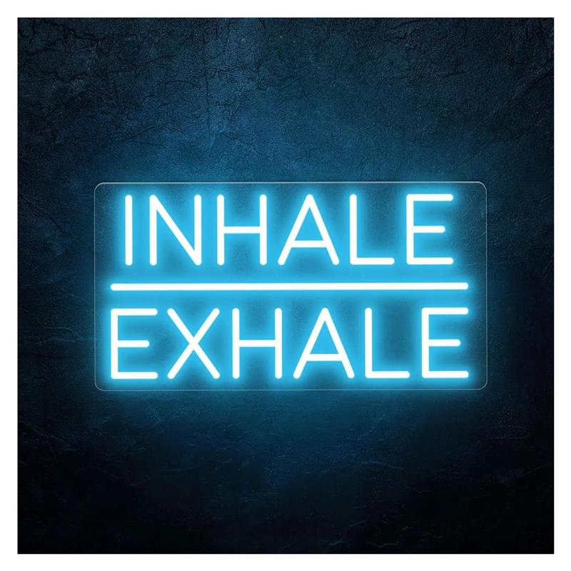 Lampu Neon Sign Inhale Exhale  - Yoga Fitness Power Yoga ulasan dan harga