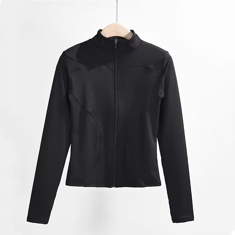 Jaket Yoga Kaos Olahraga Polos - Yoga Fitness Jacket ulasan dan harga