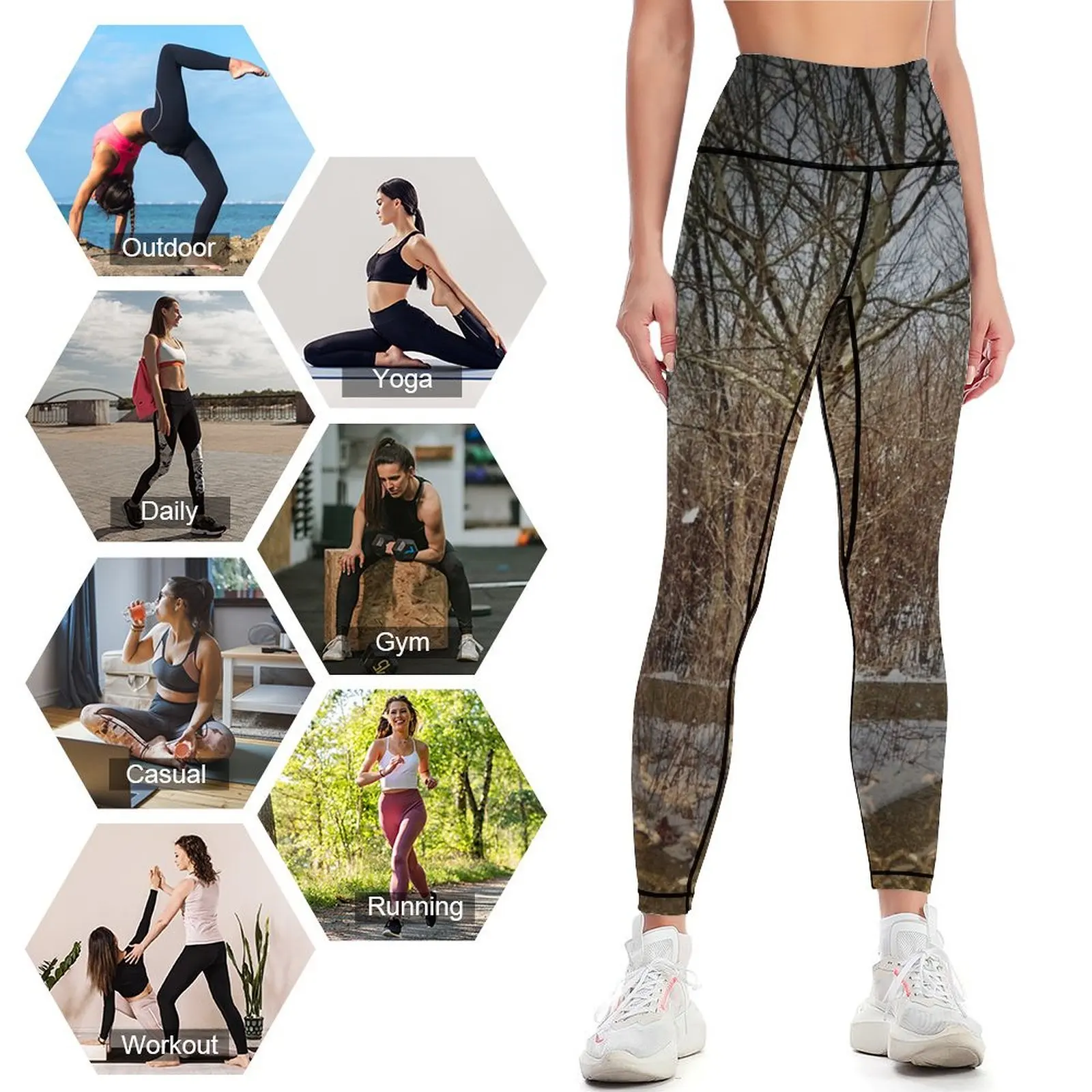 Legging Kamuflase Gaya Winter  - Yoga Fitness Park ulasan dan harga
