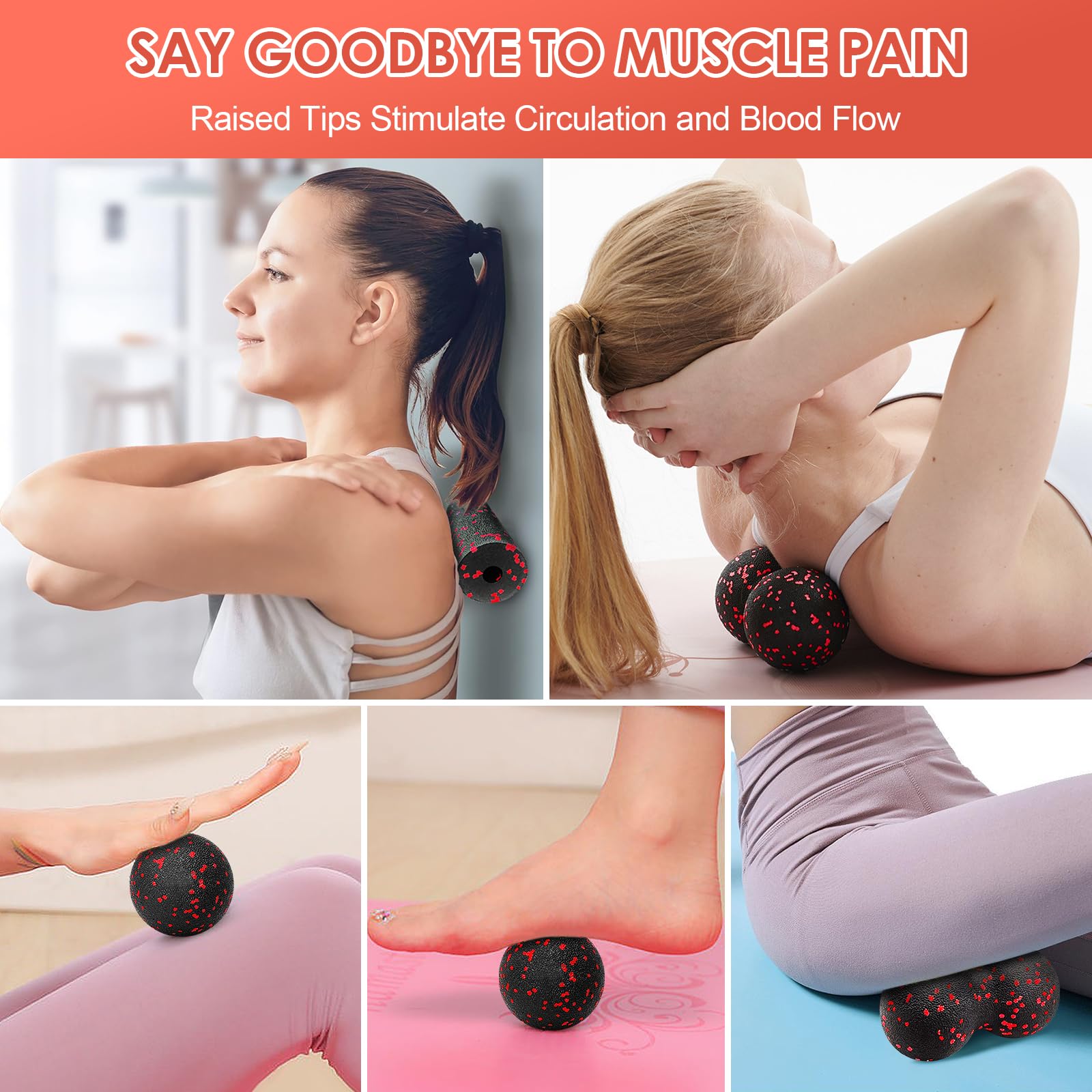 Set rol Yoga berongga pijat bo - Shoulder Massage Ball ulasan dan harga