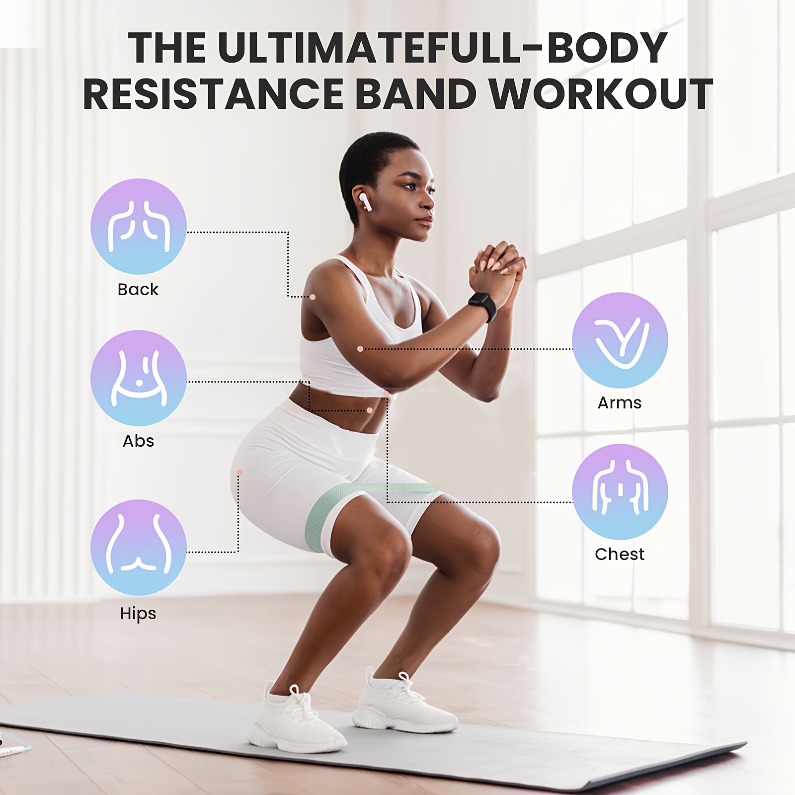 1 Buah/4 Buah Gelang Resistens - Yoga And Fitness Studio ulasan dan harga