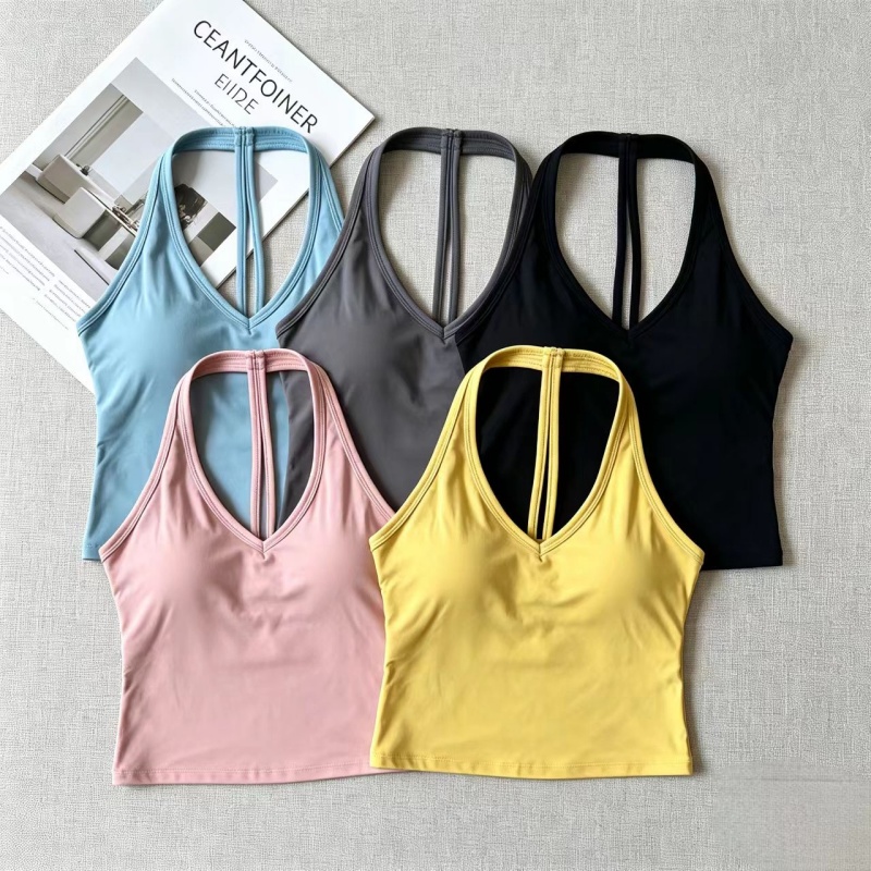 Tank Top Yoga V-Neck Halter T- - Yoga And Fitness Studio ulasan dan harga