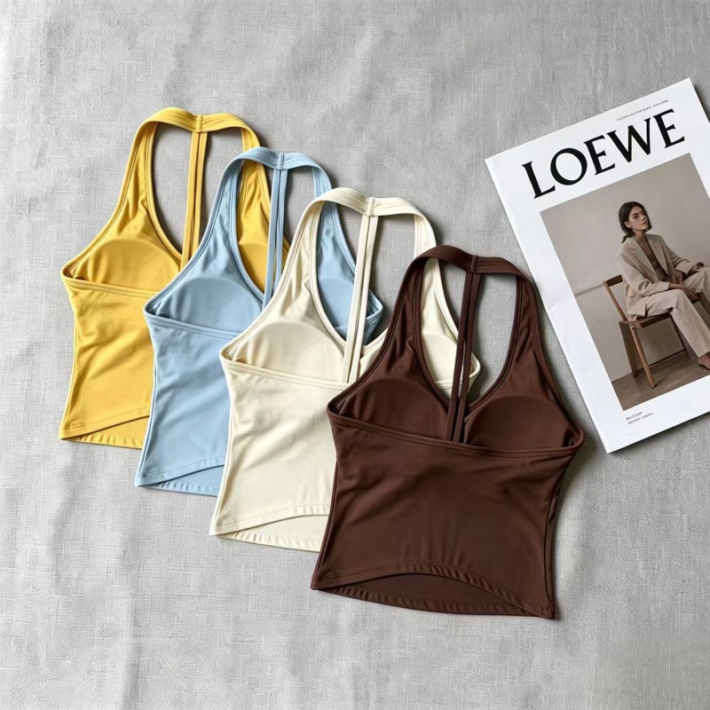 Tank Top Yoga V-Neck Halter T- - Yoga And Fitness Studio ulasan dan harga