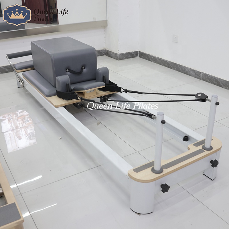 Mesin Reformer Pilates Putih d - Yoga Fitness Reformer ulasan dan harga