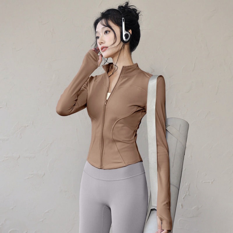 Jaket Yoga Wanita Slim Fit, Ke - Yoga Fitness Jacket ulasan dan harga