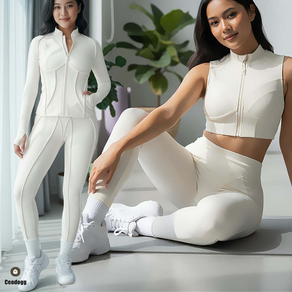 1/2 Buah Setelan Jaket Olahrag - Yoga Fitness Jacket ulasan dan harga