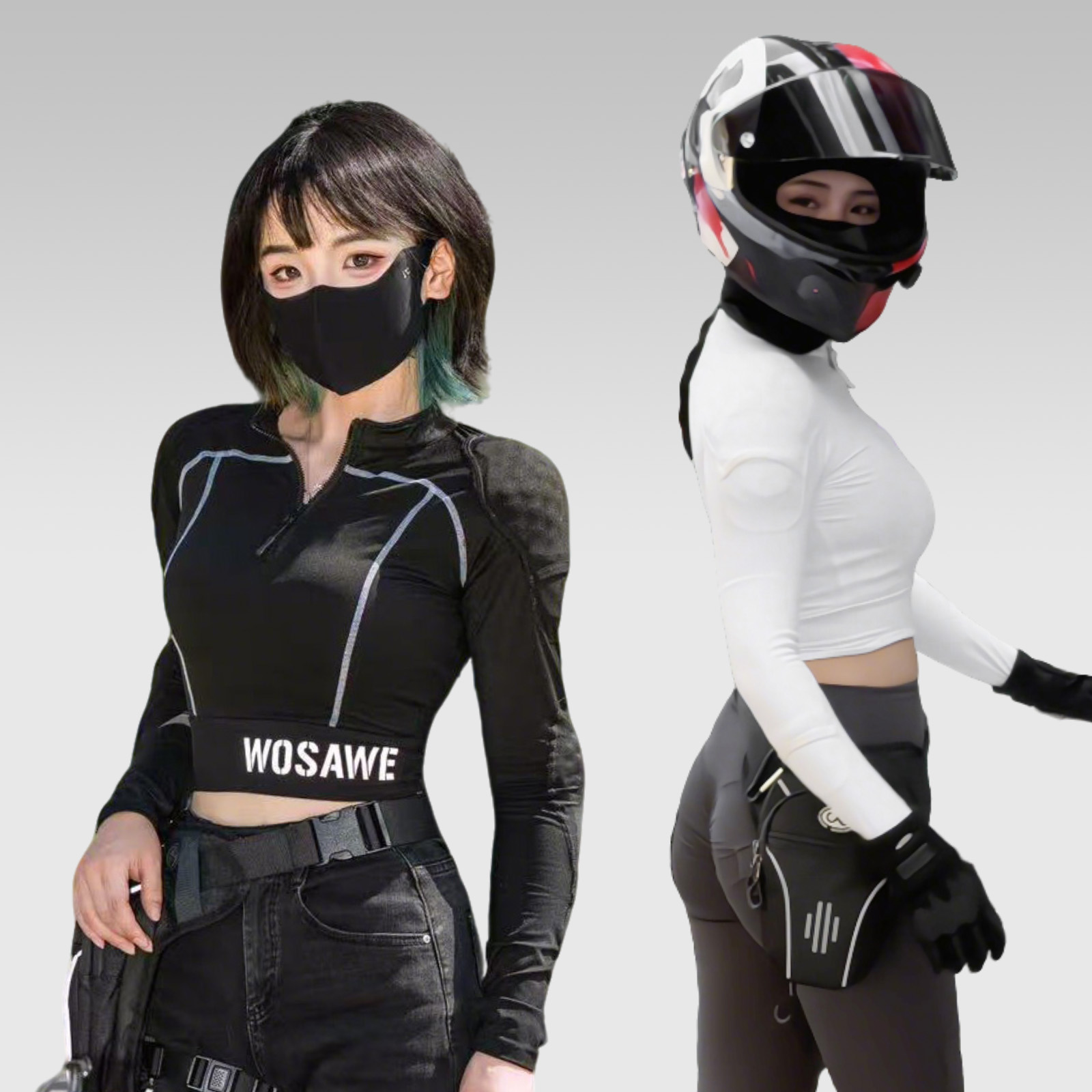 Jaket Kasual WOSAWE Jaket Moto - Yoga Fitness Jacket ulasan dan harga