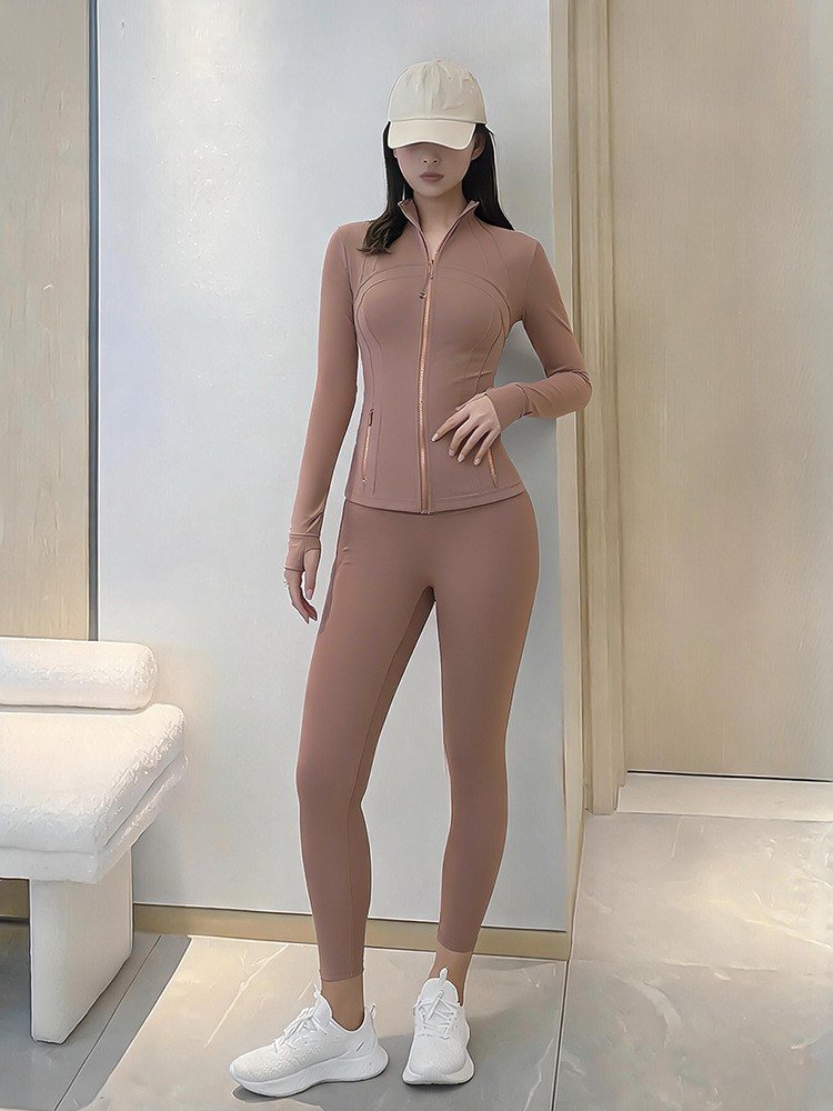 Setelan Yoga Wanita Jaket Berk - Yoga Fitness Jacket ulasan dan harga