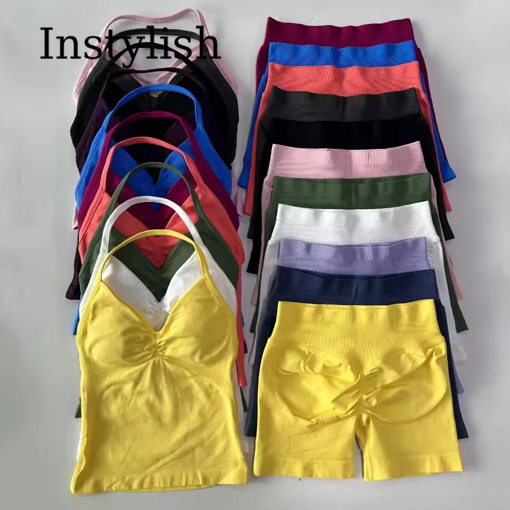 Set Yoga Wanita 2 Potong Tanpa - Yoga Of Fitness ulasan dan harga